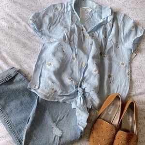 Sophie Rue Jevan Tie Front Top